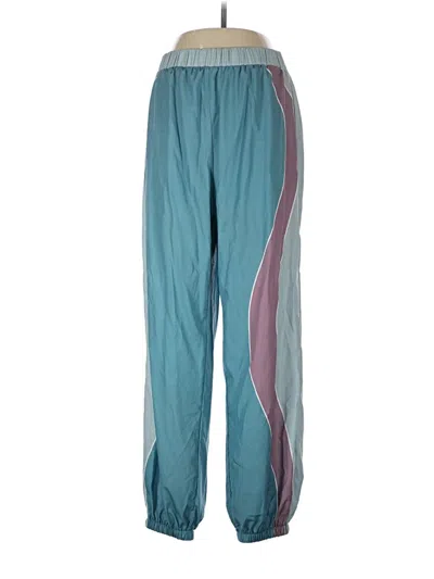 Pre-owned Shein Curve Track Pants In Teal