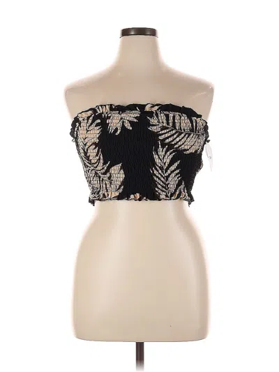 Pre-owned Shein Curve Tube Top Black Strapless Neckline Tops