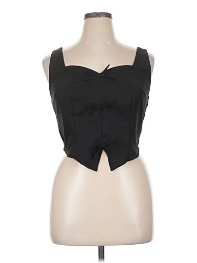 Pre-owned Shein Curve Tube Top Black Strapless Neckline Tops