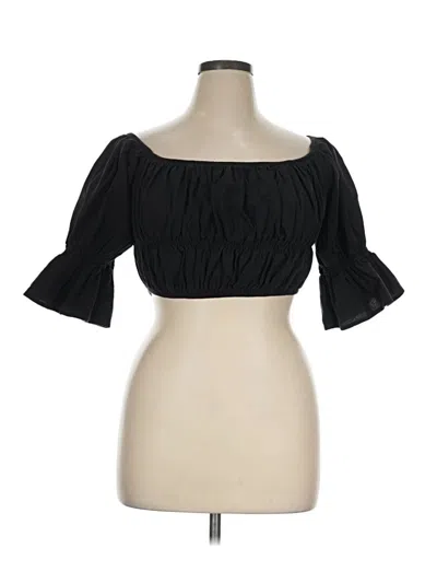 Pre-owned Shein Curve Tube Top Black Strapless Neckline Tops