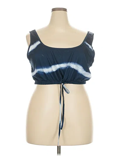 Pre-owned Shein Curve Tube Top Blue Strapless Neckline Tops