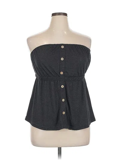 Pre-owned Shein Curve Tube Top Gray Strapless Neckline Tops