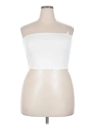 Pre-owned Shein Curve Tube Top White Strapless Neckline Tops