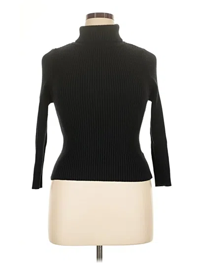 Pre-owned Shein Curve Turtleneck Sweater In Black