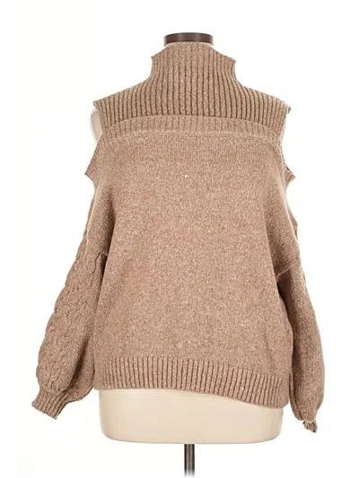 Pre-owned Shein Curve Turtleneck Sweater In Brown