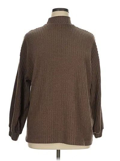 Pre-owned Shein Curve Turtleneck Sweater In Brown