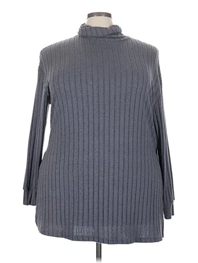 Pre-owned Shein Curve Turtleneck Sweater In Gray