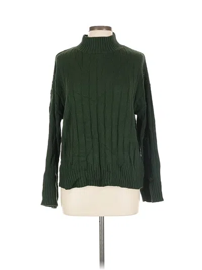 Pre-owned Shein Curve Turtleneck Sweater In Green