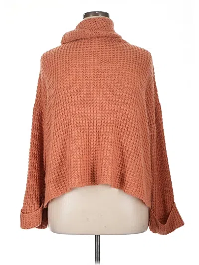 Pre-owned Shein Curve Turtleneck Sweater In Orange