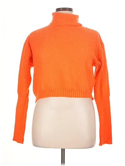 Pre-owned Shein Curve Turtleneck Sweater In Orange
