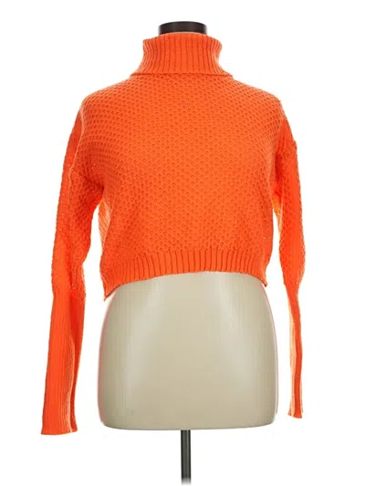 Pre-owned Shein Curve Turtleneck Sweater In Orange