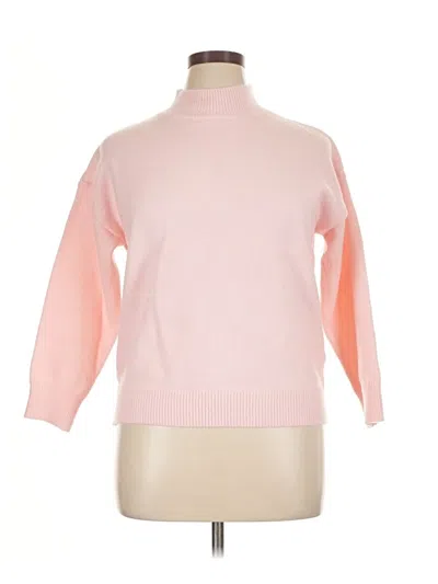 Pre-owned Shein Curve Turtleneck Sweater In Pink