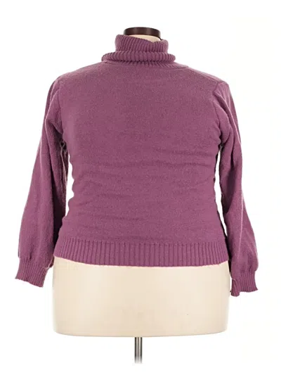 Pre-owned Shein Curve Turtleneck Sweater In Purple