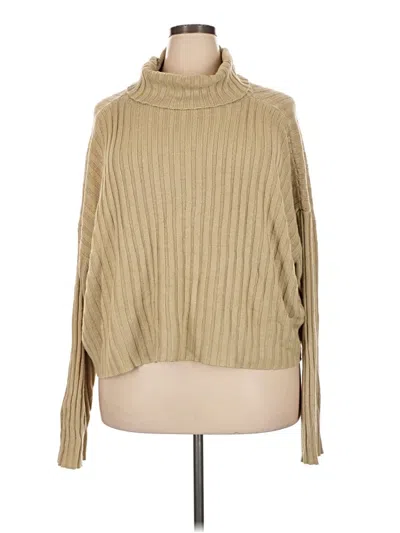 Pre-owned Shein Curve Turtleneck Sweater In Tan
