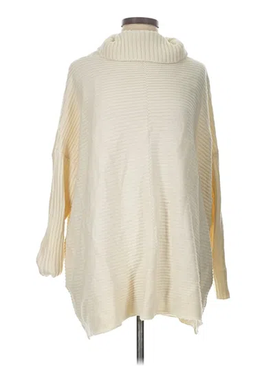 Pre-owned Shein Curve Turtleneck Sweater In White
