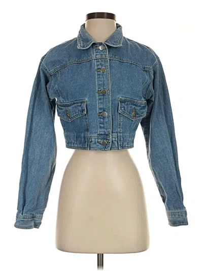 Pre-owned Shein Denim Jacket In Blue