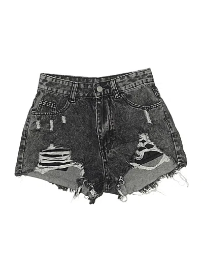 Pre-owned Shein Denim Shorts In Black