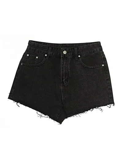 Pre-owned Shein Denim Shorts In Black
