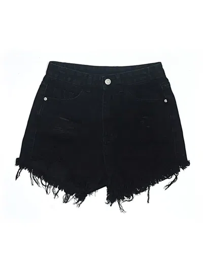 Pre-owned Shein Denim Shorts In Black