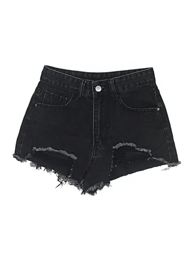 Pre-owned Shein Denim Shorts In Black