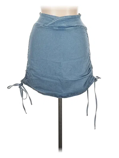 Pre-owned Shein Denim Skirt In Blue