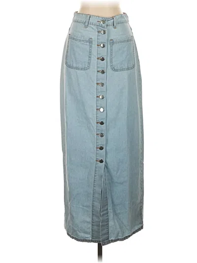 Pre-owned Shein Denim Skirt In Blue