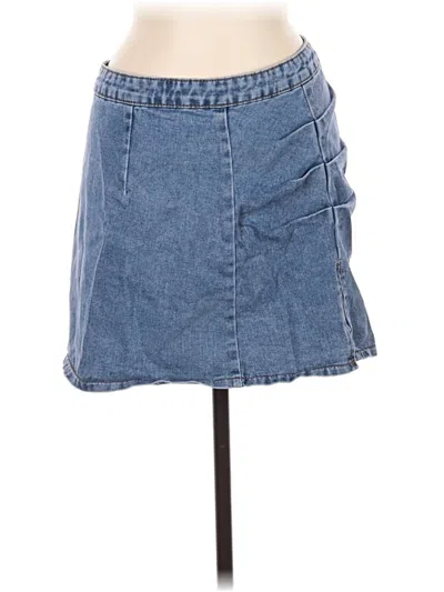 Pre-owned Shein Denim Skirt In Blue