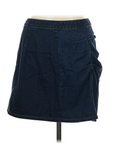 Pre-owned Shein Denim Skirt In Blue