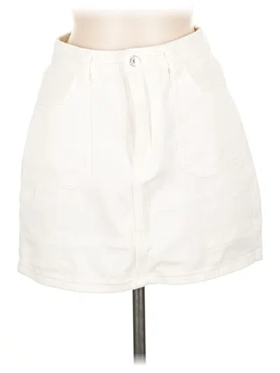 Pre-owned Shein Denim Skirt In White