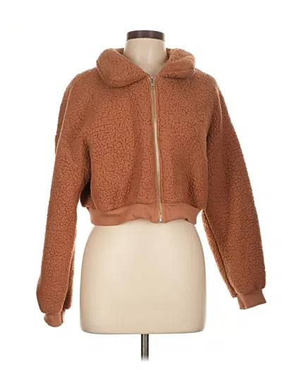 Pre-owned Shein Faux Fur Jacket In Brown