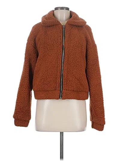 Pre-owned Shein Faux Fur Jacket In Brown