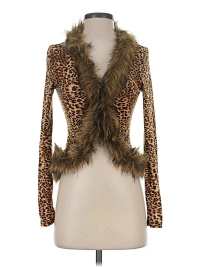 Pre-owned Shein Faux Fur Jacket In Brown