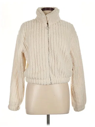 Pre-owned Shein Faux Fur Jacket In Ivory