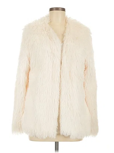 Pre-owned Shein Faux Fur Jacket In Ivory