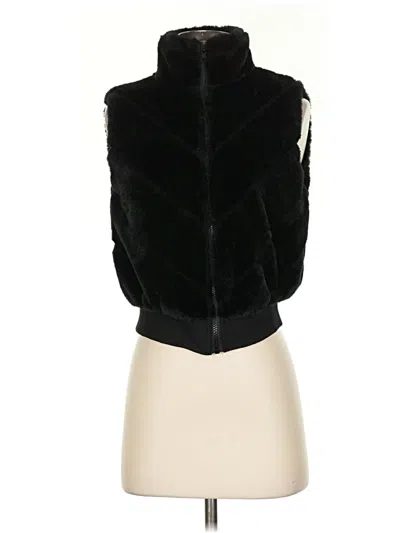 Pre-owned Shein Faux Fur Vest In Black