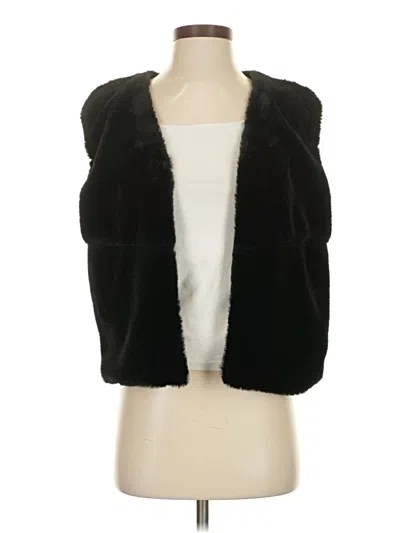 Shein Faux Fur Vest In Black