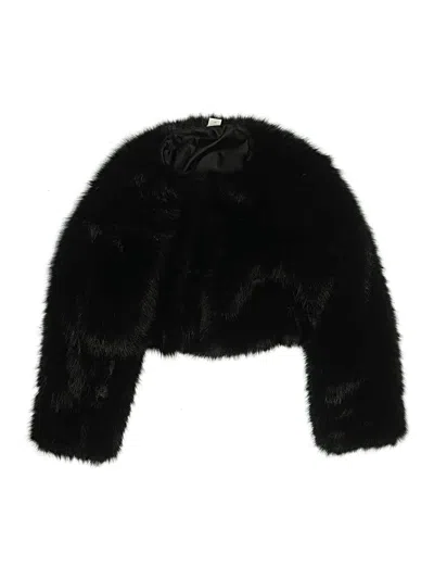 Pre-owned Shein Kids' Faux Fur Vest In Black