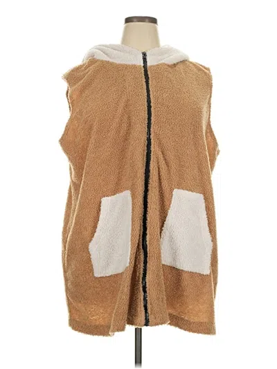 Pre-owned Shein Faux Fur Vest In Brown