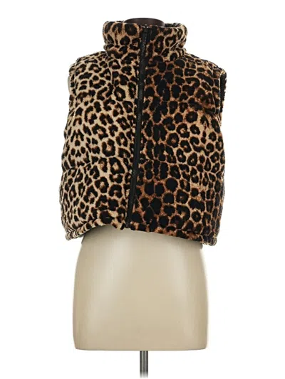 Pre-owned Shein Faux Fur Vest In Gold