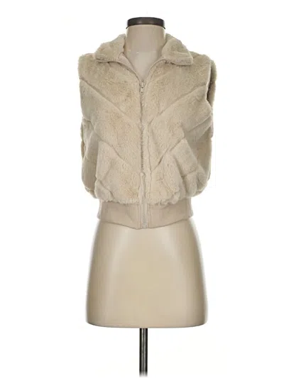 Pre-owned Shein Faux Fur Vest In Ivory