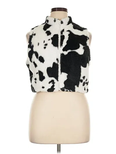 Pre-owned Shein Faux Fur Vest In Ivory