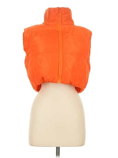 Pre-owned Shein Faux Fur Vest In Orange
