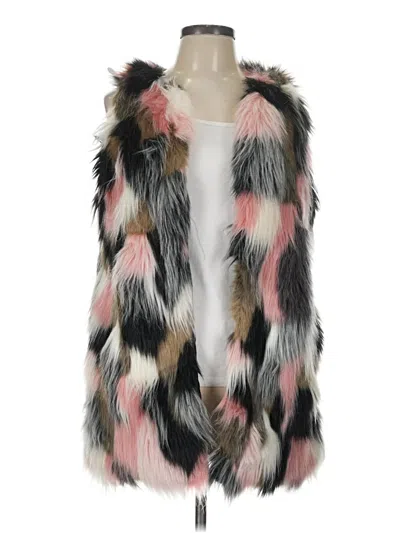 Pre-owned Shein Faux Fur Vest In Pink