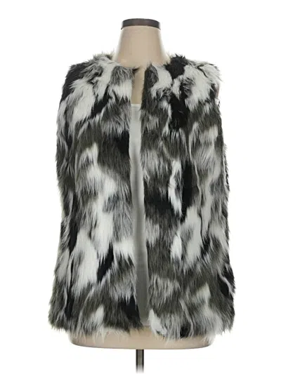 Pre-owned Shein Faux Fur Vest In Silver