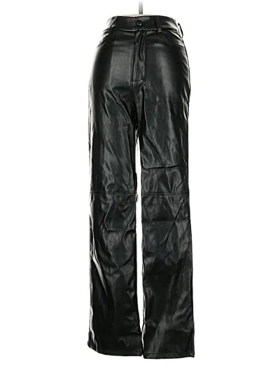 Pre-owned Shein Faux Leather Pants In Black
