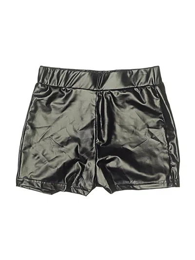Pre-owned Shein Faux Leather Shorts In Silver