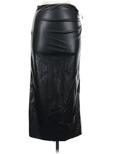 Shein Faux Leather Skirt In Black