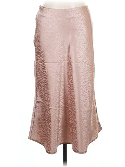 Pre-owned Shein Faux Leather Skirt In Silver