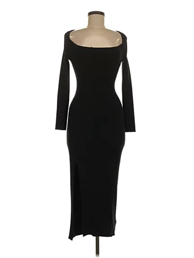 Pre-owned Shein Fleece Jacket In Black