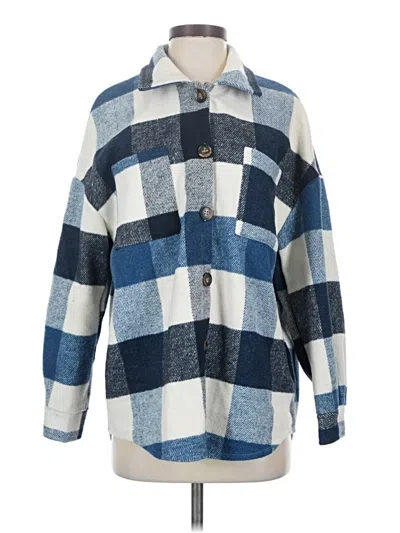 Pre-owned Shein Fleece Jacket In Blue